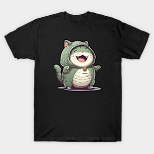 Dinosaur Kawaii Cat T-Shirt